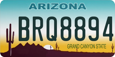 AZ license plate BRQ8894