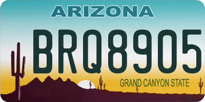 AZ license plate BRQ8905