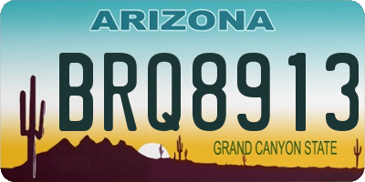 AZ license plate BRQ8913