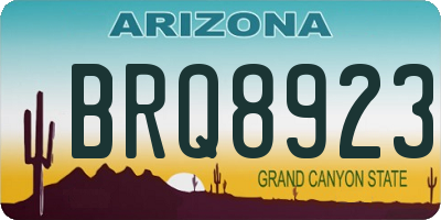AZ license plate BRQ8923