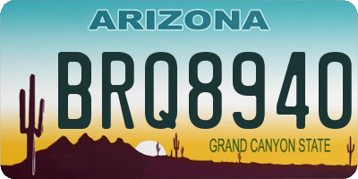 AZ license plate BRQ8940