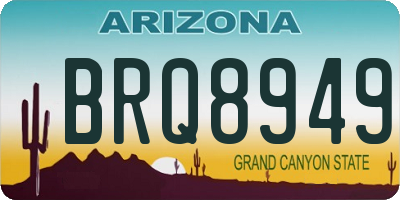 AZ license plate BRQ8949