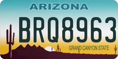 AZ license plate BRQ8963
