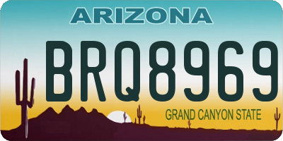AZ license plate BRQ8969