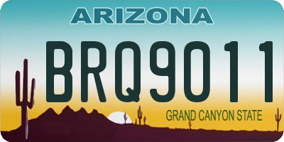 AZ license plate BRQ9011