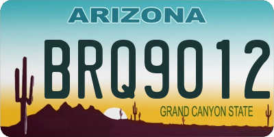 AZ license plate BRQ9012