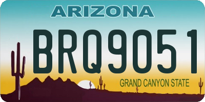 AZ license plate BRQ9051