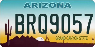 AZ license plate BRQ9057