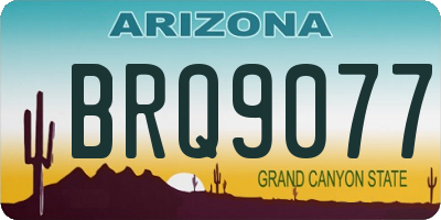 AZ license plate BRQ9077
