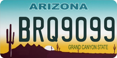 AZ license plate BRQ9099