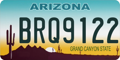 AZ license plate BRQ9122