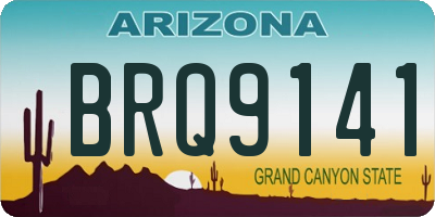 AZ license plate BRQ9141