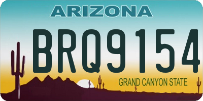 AZ license plate BRQ9154