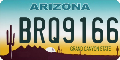 AZ license plate BRQ9166