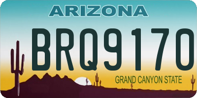 AZ license plate BRQ9170