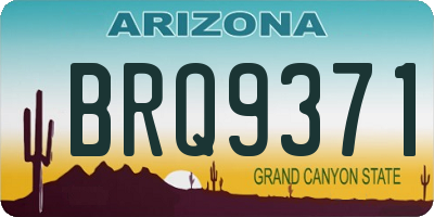 AZ license plate BRQ9371