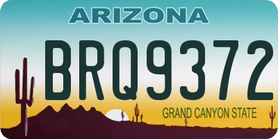 AZ license plate BRQ9372