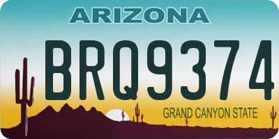 AZ license plate BRQ9374