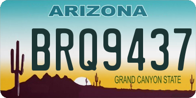 AZ license plate BRQ9437