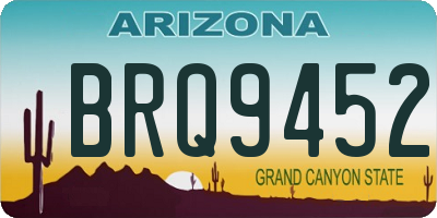AZ license plate BRQ9452