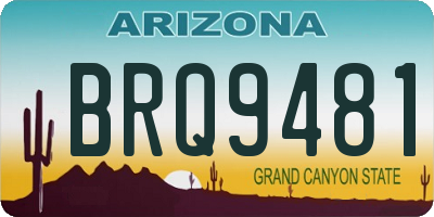 AZ license plate BRQ9481