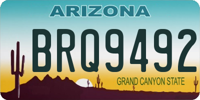 AZ license plate BRQ9492