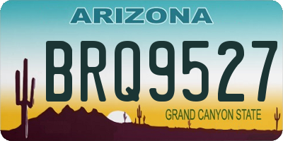 AZ license plate BRQ9527