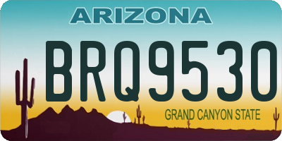 AZ license plate BRQ9530