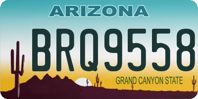 AZ license plate BRQ9558