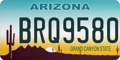 AZ license plate BRQ9580
