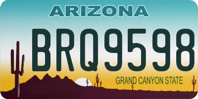 AZ license plate BRQ9598