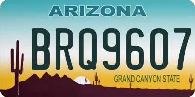 AZ license plate BRQ9607