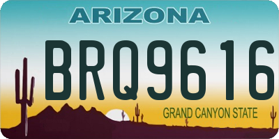 AZ license plate BRQ9616