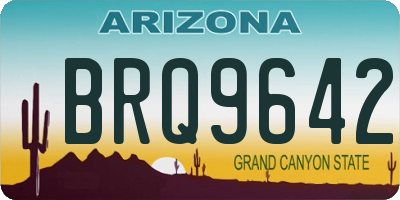 AZ license plate BRQ9642