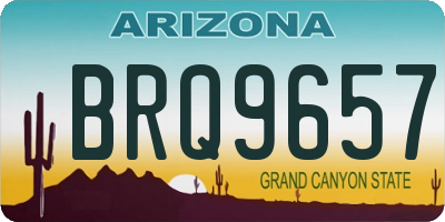 AZ license plate BRQ9657