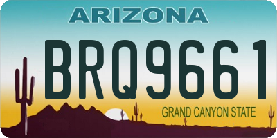 AZ license plate BRQ9661