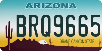 AZ license plate BRQ9665