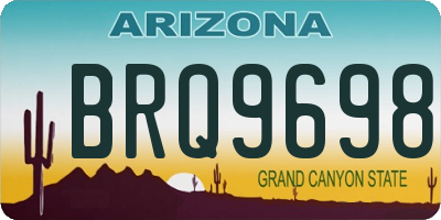 AZ license plate BRQ9698