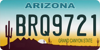 AZ license plate BRQ9721