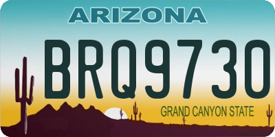 AZ license plate BRQ9730
