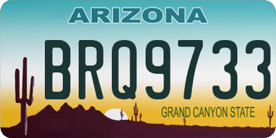 AZ license plate BRQ9733