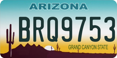 AZ license plate BRQ9753