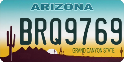 AZ license plate BRQ9769