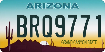 AZ license plate BRQ9771