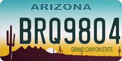 AZ license plate BRQ9804