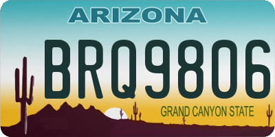 AZ license plate BRQ9806