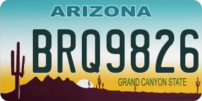 AZ license plate BRQ9826