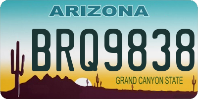 AZ license plate BRQ9838