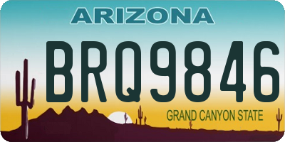 AZ license plate BRQ9846