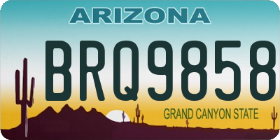 AZ license plate BRQ9858
